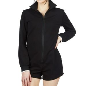 EUC OBEY Shorts Jumpsuit Black Rayon Women's Size S